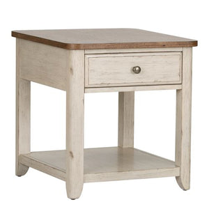 Liberty Furniture Farmhouse Reimagined End Table with Baskets