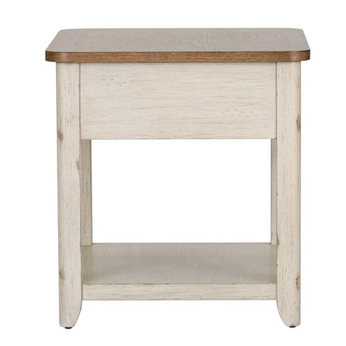Liberty Furniture Farmhouse Reimagined End Table with Baskets