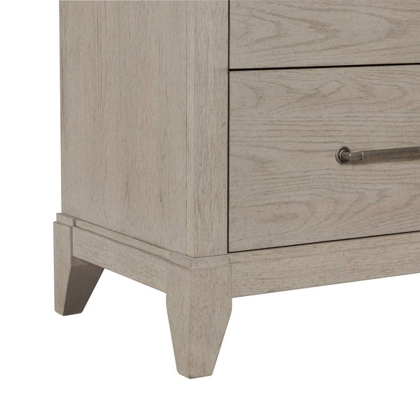 Liberty Furniture New Haven 2-Drawer Nightstand with Charging Station in Sanctuary White