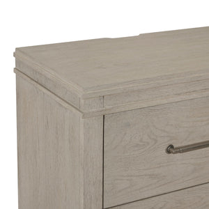 Liberty Furniture New Haven 2-Drawer Nightstand with Charging Station in Sanctuary White