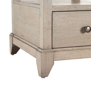 Liberty Furniture New Haven Chairside Table in Sanctuary White