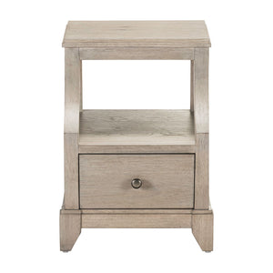 Liberty Furniture New Haven Chairside Table in Sanctuary White