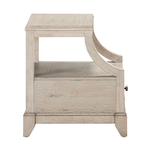 Liberty Furniture New Haven Chairside Table in Sanctuary White