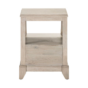 Liberty Furniture New Haven Chairside Table in Sanctuary White
