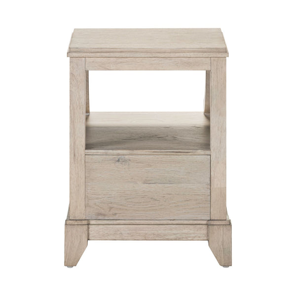 Liberty Furniture New Haven Chairside Table in Sanctuary White