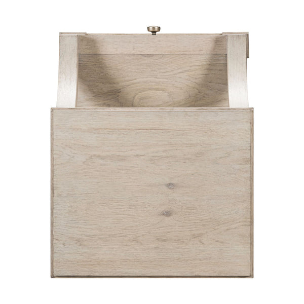 Liberty Furniture New Haven Chairside Table in Sanctuary White