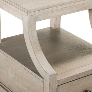 Liberty Furniture New Haven Chairside Table in Sanctuary White