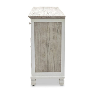 Seawinds Islamorada Clean White & Grey 6-Drawer 2-Door Dresser