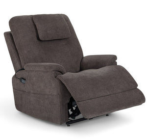 Flexsteel Zecliner Model 2+ Umber Fabric Power Lift Sleep Recliner with Power Headrest, Lumbar, Heat & Massage