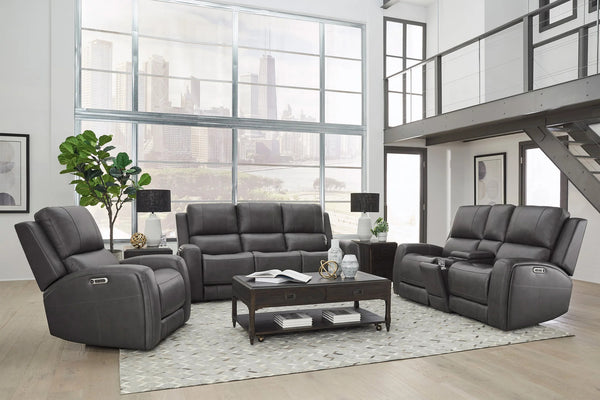 Parker House Belmont Autumn Fog Leather Zero-Gravity Power Recliner