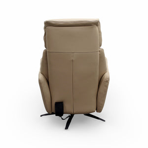 HTL Nude Leather Power TV Recliner Chair