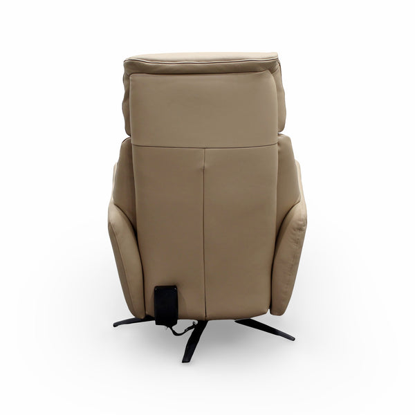 HTL Nude Leather Power TV Recliner Chair