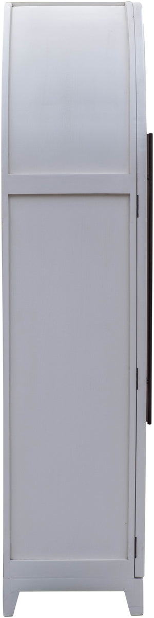 Furniture Source International Breya Accent Bookcase Cabinet in Vanilla