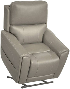 Carter Dove Fabric Power Lift Recliner with Power Headrest, Lumbar, Heat & Massage