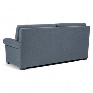 American Leather Gaines 84 Inch Tonic Indigo Fabric Queen Plus Comfort Sleeper with Mink Finish