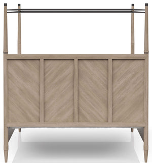 Heritage Coastal Breeze Living King Canopy Bed in Sand Finish