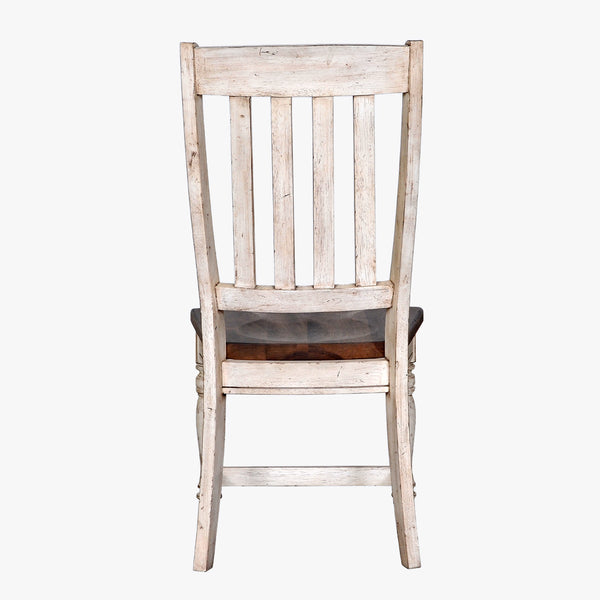 Napa Furniture Belmont Antique Linen & Timbered Brown Dining Side Chair