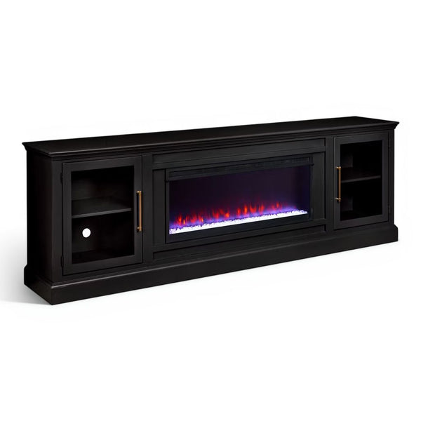 Aspen Home Byron Black 98 inch Fireplace Console