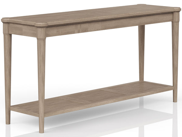 Heritage Coastal Breeze Living 2-Drawer Sofa Table with Shelf in Sand Finish