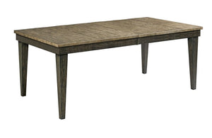 Kincaid Plank Road Two-Toned Stone Dining Table with 4 Upholstered Side Chairs