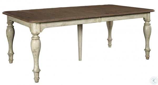 Kincaid Weatherford Rectangular Dining Table In Cornsilk Finish with 4 Side Chairs & 2 Armchairs