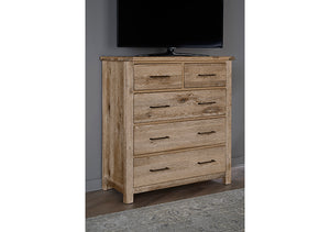 Vaughan-Bassett Dovetail Sun Bleached White Standing Dresser