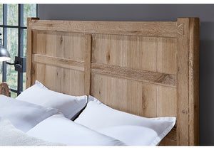 Vaughan-Bassett Dovetail Sun Bleached White Board & Batten Queen Headboard