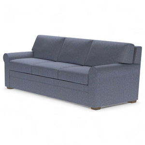 American Leather Gaines 94 Inch Tonic Indigo Fabric King Comfort Sleeper with Mink Finish