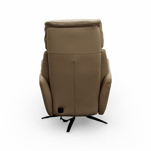 HTL Nude Leather Power TV Recliner Chair