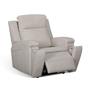 Parkerhouse Armstrong Fabric Poiwer Recliner with Heat, Massage & Auto-Glide Buffy Cream