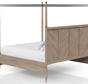 Heritage Coastal Breeze Living King Canopy Bed in Sand Finish