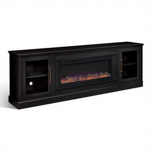 Aspen Home Byron Black 98 inch Fireplace Console