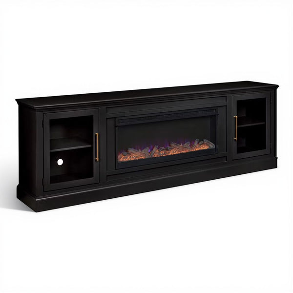 Aspen Home Byron Black 98 inch Fireplace Console