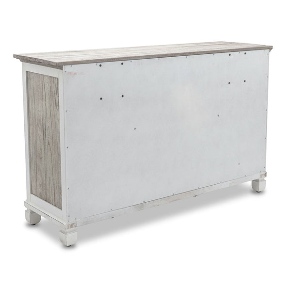 Seawinds Islamorada Clean White & Grey 6-Drawer 2-Door Dresser