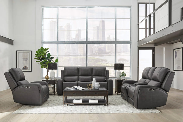 Parker House Belmont Autumn Fog Leather Zero-Gravity Power Recliner