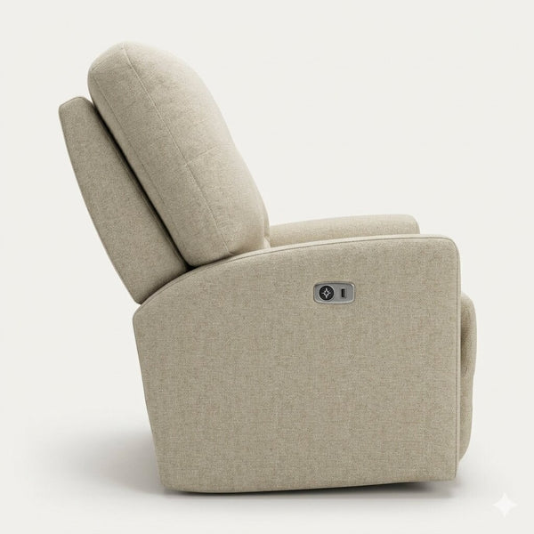 Best Chair Nika Manual Fabric Rocker Recliner in Cappucino