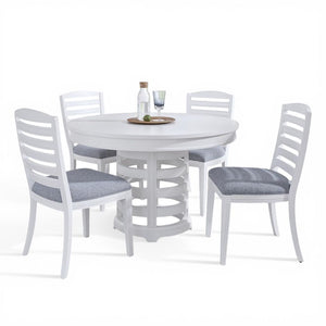 American Woodcrafters Heritage Coast Round dining Table Coastal White
