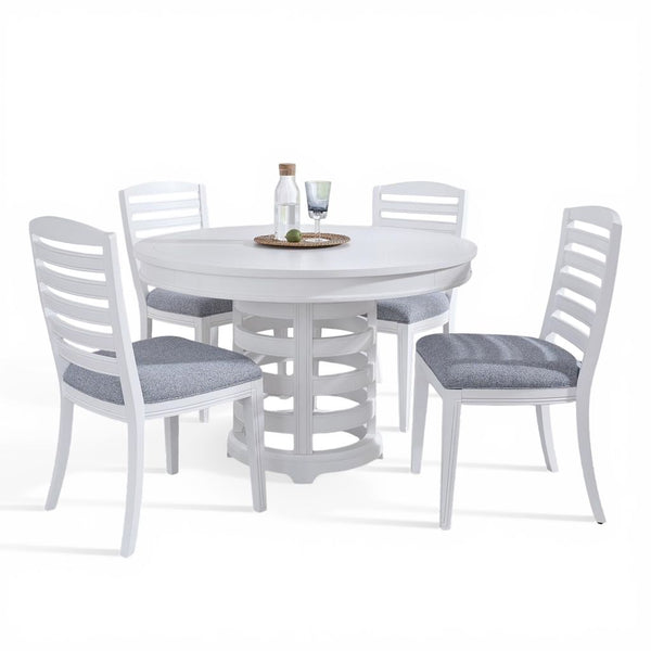 American Woodcrafters Heritage Coast Round dining Table Coastal White