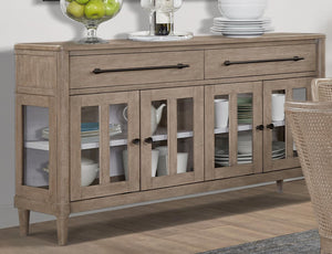 Heritage Coastal Breeze Living 2-Drawer 4-Door Buffet in Sand Finish