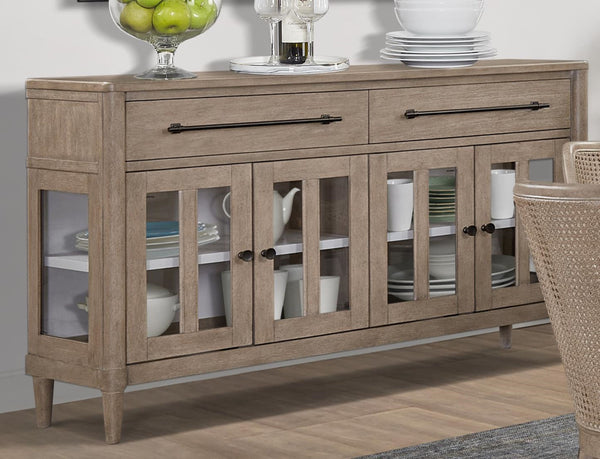 Heritage Coastal Breeze Living 2-Drawer 4-Door Buffet in Sand Finish