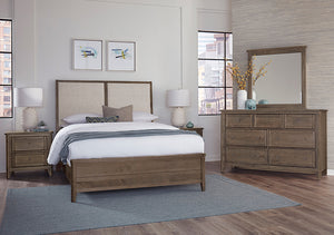 Vaughan Bassett Woodbridge Dark Cashmere King Upholstered Bed