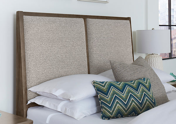Vaughan Bassett Woodbridge Dark Cashmere Queen Upholstered Bed
