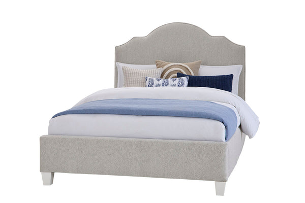 Tide & Timber Grey Oak Queen Grey Antelope Upholstered Headboard