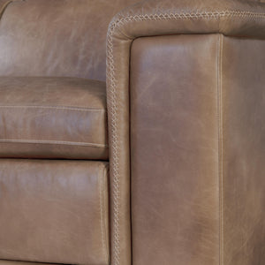 Bernhardt Lioni Brown Luxury Leather Power Motion Sectional