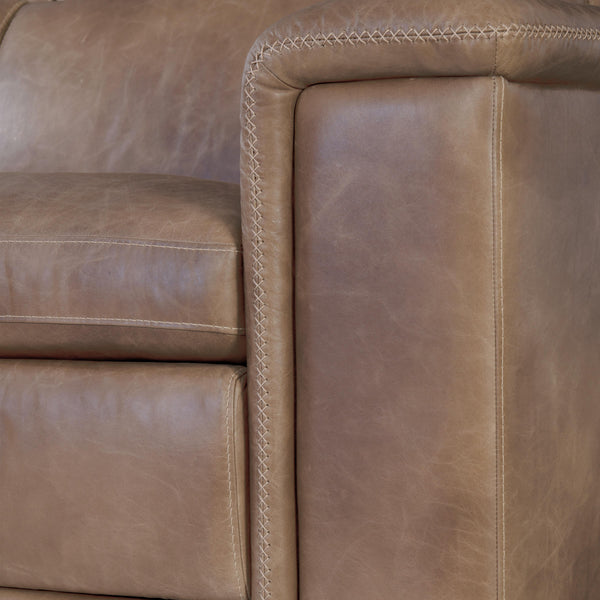 Bernhardt Lioni Brown Luxury Leather Power Motion Sectional