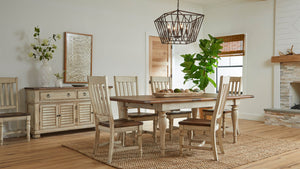 Napa Furniture Belmont Antique Linen & Timbered Brown Dining Side Chair