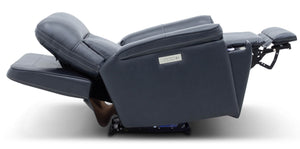 Moto Motion Harmony Recliner with Home Theater Immersive Multi Media, Air Massage, 3-Zone Heating & Zero Gravity In Sorrento Ocean Leather