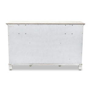 Seawinds Islamorada Clean White & Grey 6-Drawer 2-Door Dresser