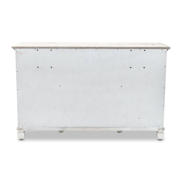 Seawinds Islamorada Clean White & Grey 6-Drawer 2-Door Dresser