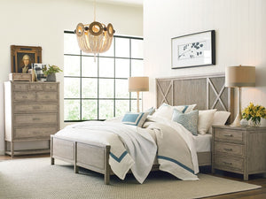American Drew Canton Panel Bed West Fork King Headboard